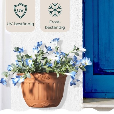 2er Set Blumentopf fr Regenrohr Wandtopf Fallrohr Blumentopf  Wandblumentopf | eBay.de