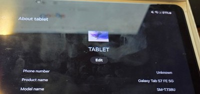 Samsung Galaxy Tab S7 FE 12.4'' 64GB Verizon 5G Tablet  With S-Pen SM-T738U Black
