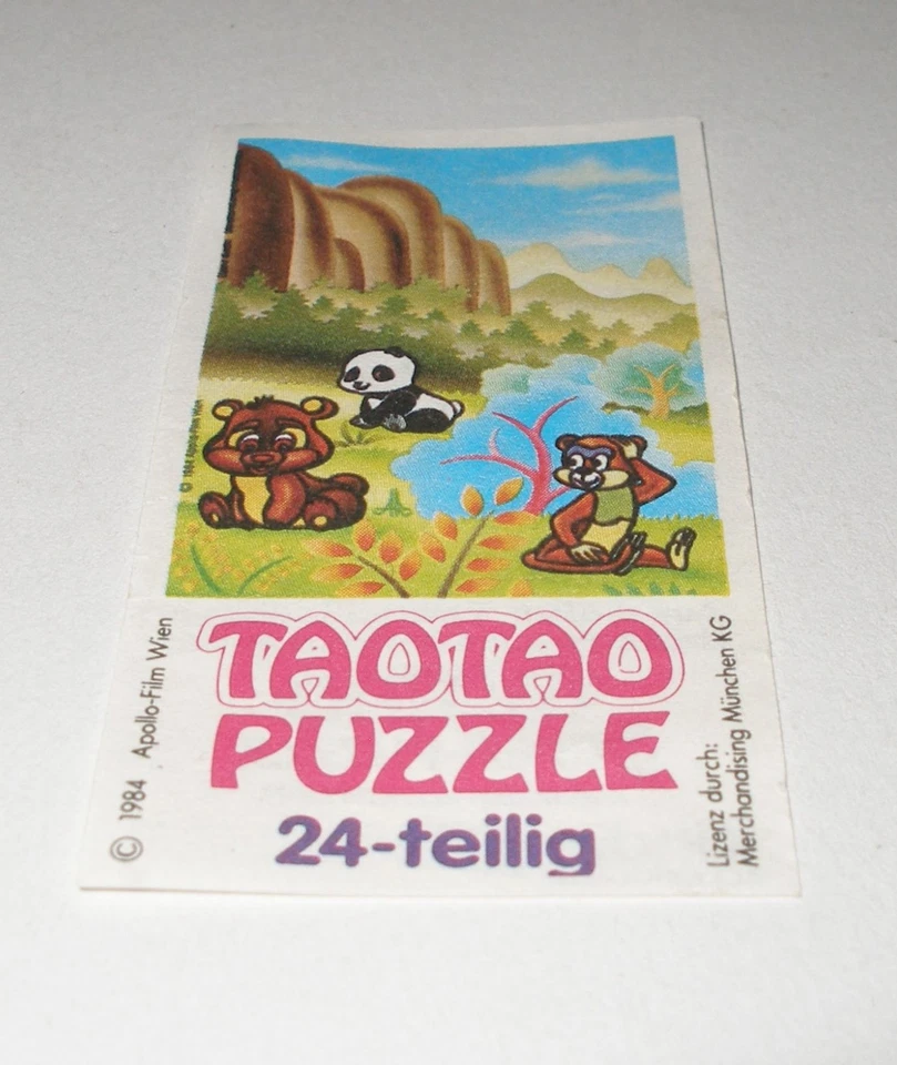 Puzzle Beipackzettel "Tao Tao" 1984 Oben Links - Bild 1 von 1