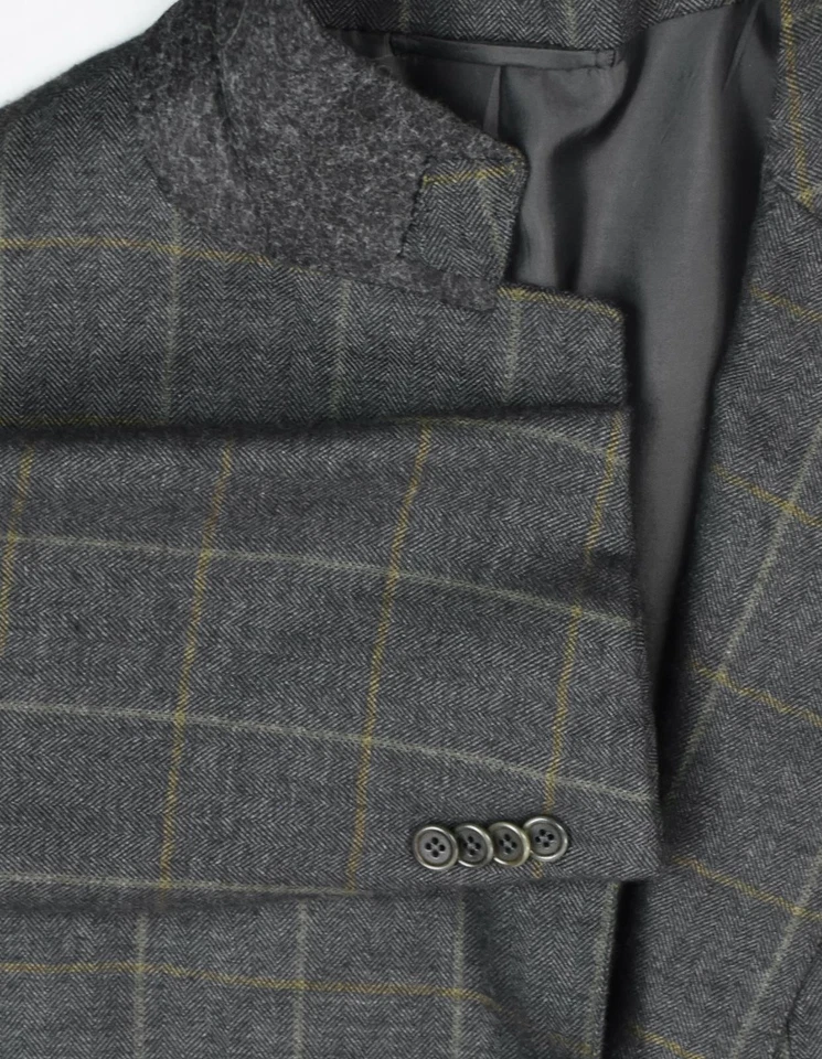 Abrigo Blazer Chaqueta Luciano Barbera Para Hombres Cachemira Deportivo 50 L Como Nuevo Foto 4 de 4