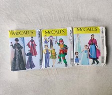 McCall's Halloween Costume Sewing Pattern Lot of 3 Uncut Adult Miss 6818 447 381