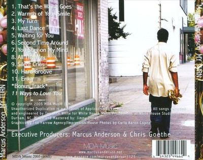 MARCUS ANDERSON MY TURN NEW CD
