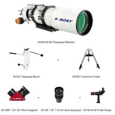 SVBONY SV503 80 ED Telescope Refractor Visual Set for Moon Planetary Observation