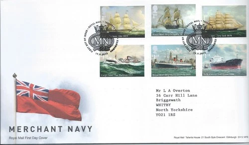 GB QEII 2013 The Merchant Navy First Day Cover Tallents House Postmark