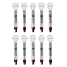 10-Pack Aquarium Floating Thermometer Fish for Tank Thermometers with Suction Cu
