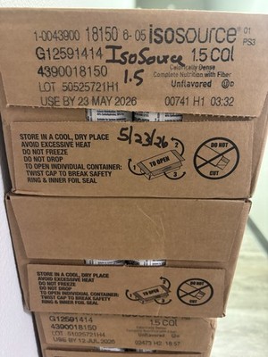Nestle Isosource 1.5 Cal Tube Feeding Formula Unflavored 250 mL Carton 24 Ct