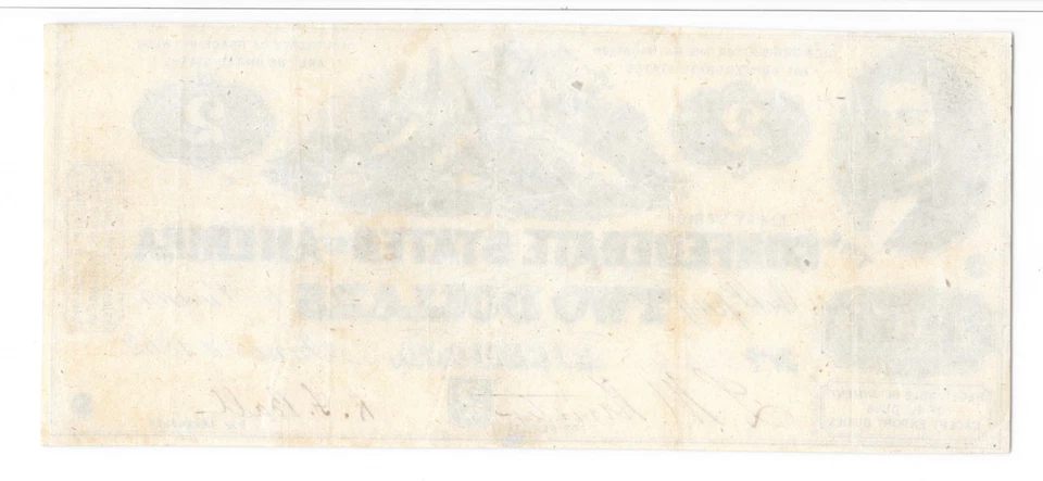 T-42 PF-2 1862 $2 Confederate Full Framed,Bright Beautiful PMG VF35 EPQ CSA Note - Image 4 of 4