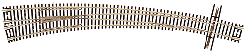 Atlas 2058 N Scale Code 55 Rails - 21.25" & 15" Radius Curved Left-Hand Turnout - Picture 2 of 2