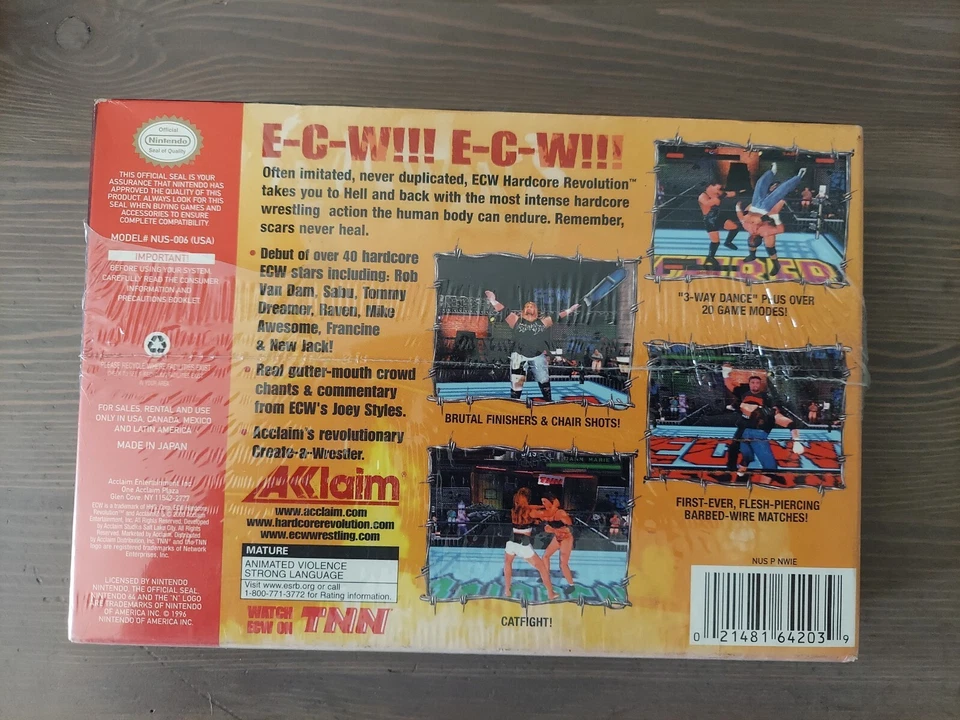 ECW: Hardcore Revolution Nintendo 64 2000 new factory sealed - Image 2 of 4