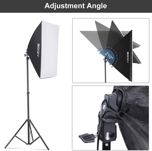 Softbox Lighting Kit, YICOE Photography Lighting Kit 2x19.7"x27.5" NEW!! - Picture 4 of 9