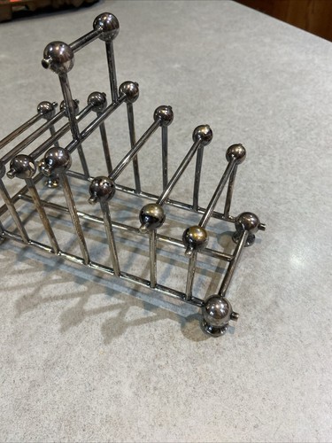 Antique C1880 Silver Plated Toast Rack Designed By Christopher Dresser A&N CS L - Picture 4 of 10