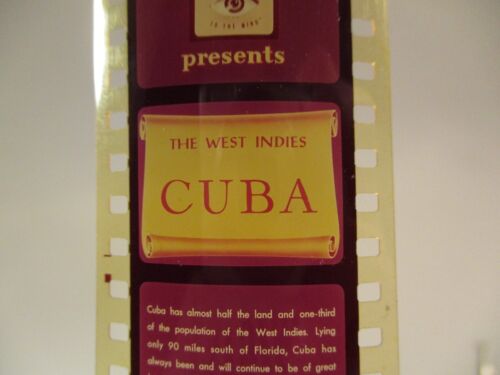 Vintage 1965 Educational Film Strip Cuba West Indies History Culture Photos - Afbeelding 1 van 9