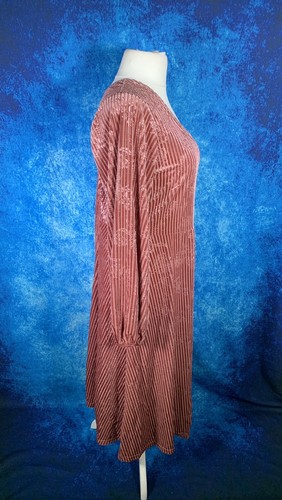 Pink Dress Size 22 (3XL) One Shoulder Stretchy Curve Plus Velvet Ladies NEW NWT - Picture 4 of 24