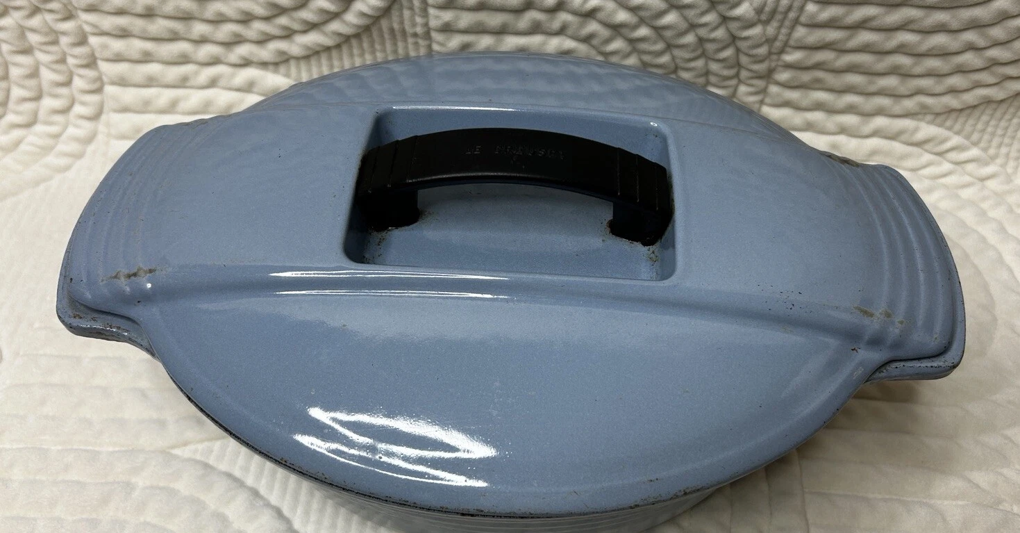 Vintage Le Creuset France Dutch Oven Futura Barrault Oval Cast Iron 4.35 Qt
