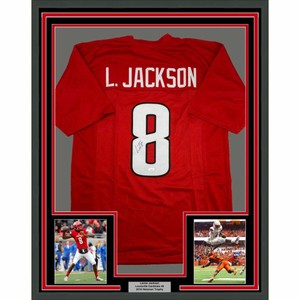 framed lamar jackson jersey