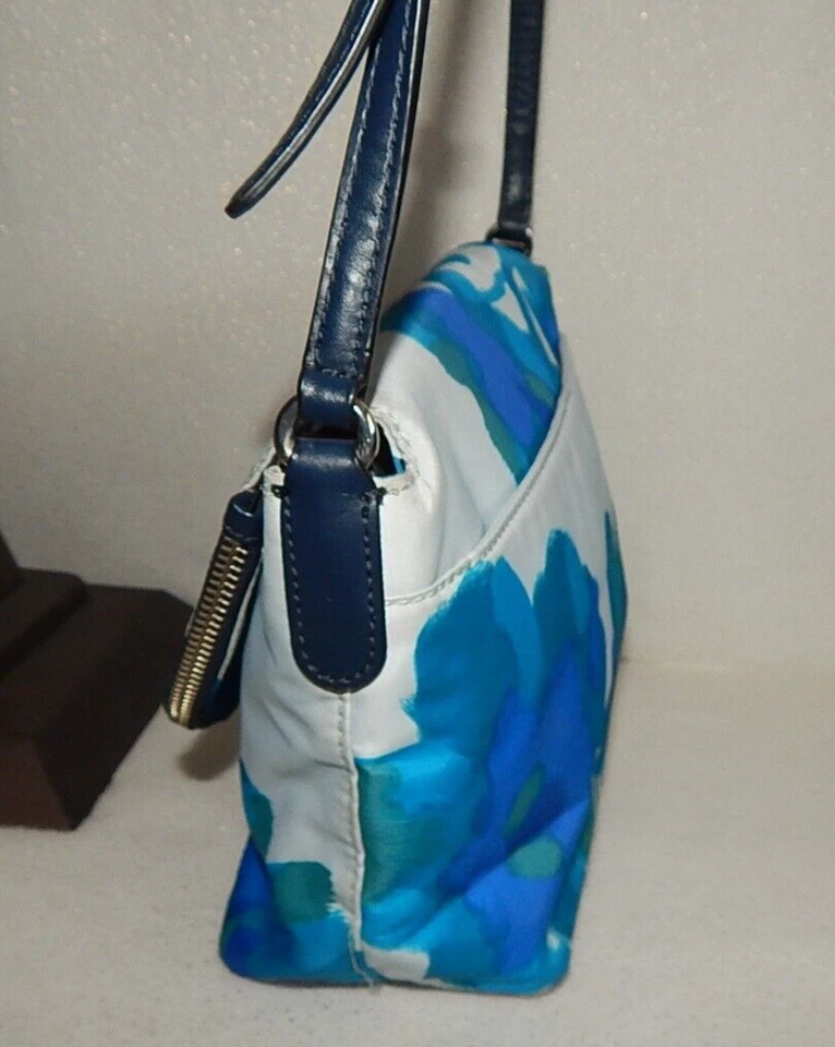 Marc Jacobs Дамская сумка сумочка сумка M0006107 через плечо нейлона цветы темно-синий кожаный - Изображение 4 из 4