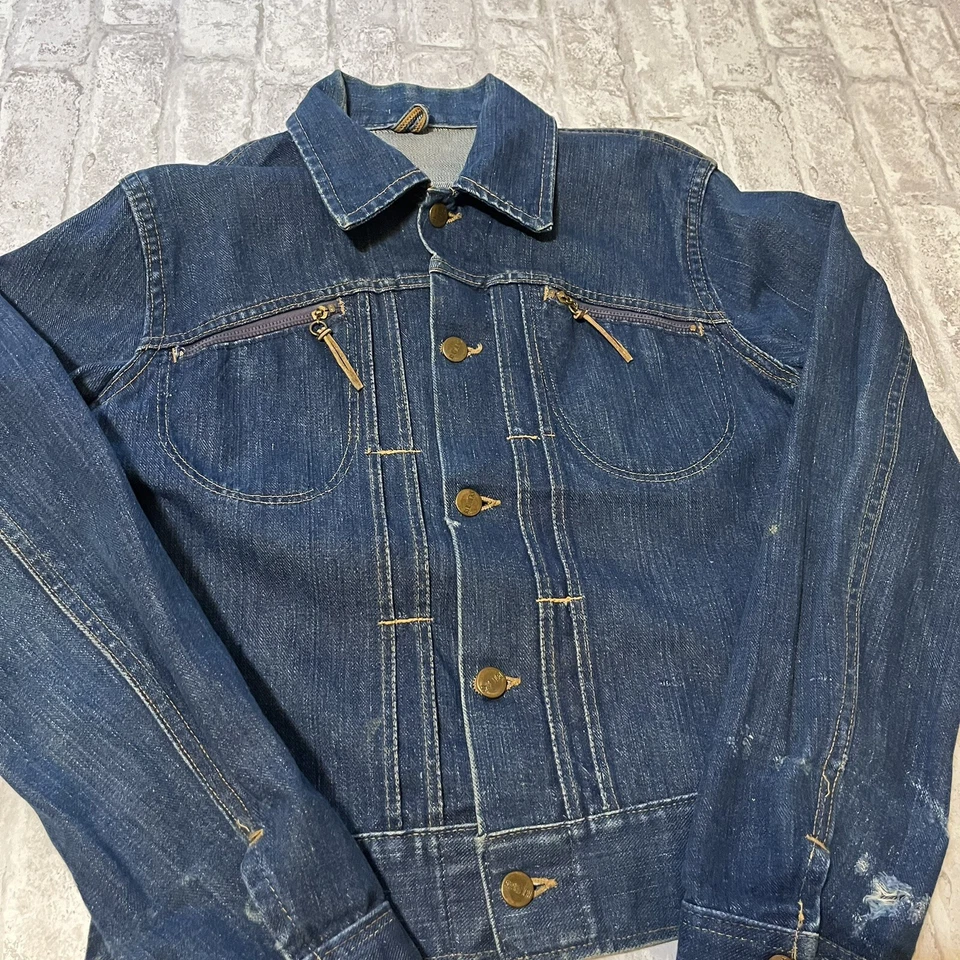 Chaqueta vaquera plisada tipo II con ribete Roebucks Sears años 50 y 60 AW1 Foto 3 de 4