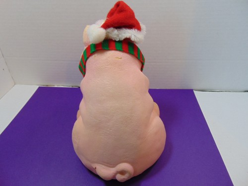 Foam Rocking Oinking Santa Pig in Hat/Sunglasses/Scarf Vintage 80's Tested RARE - Picture 4 of 11