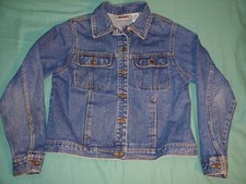 Vintage Bill Blass Heavyweight Denim Trucker Jean Jacket Sz M 100 Cotton