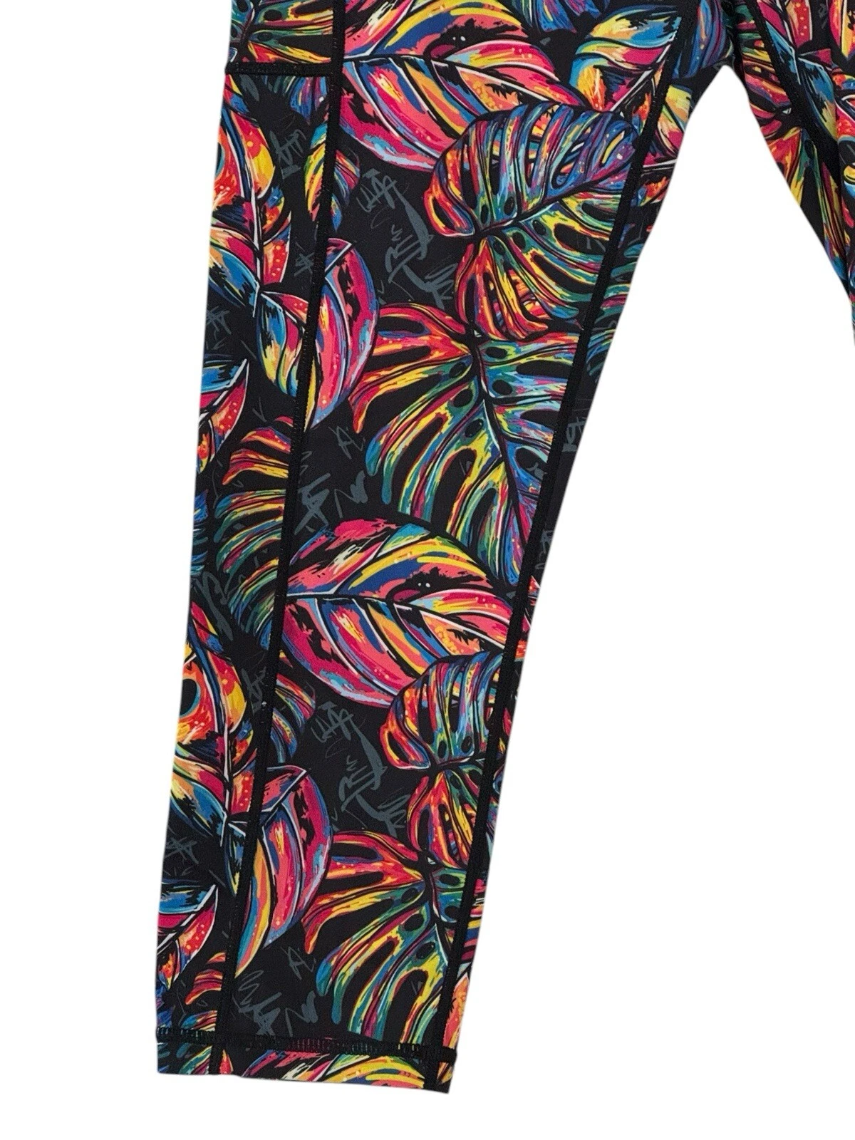 constantly-varied-gear tropic palm print capri leggings