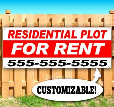 RESIDENTIAL PLOT FOR RENT Advertising Vinyl Banner Flag Sign CUSTOM PH#
