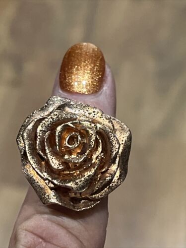 Signed JCM Jacmel Mauritius 925 Sterling Silver Rose Flower Ring - Picture 5 of 8