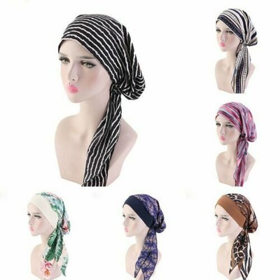 Bonnet Turban Hat Women Beanie Head Scarf Wrap Bandana Hijab Cap Chemo Stretch