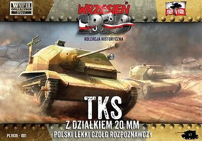 First to Fight 1//72 FTF-001 WWII Polish TKS Light Tank w//20mm Gun