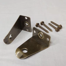 1" Metal Hold Down Brackets for Mini Blinds and Cellular Shades 3pair Bronze Fin