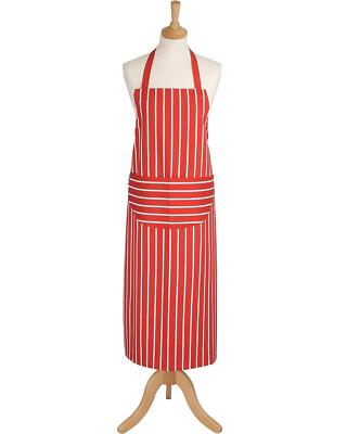 Dexam Butchers Schürze Rushbrookes klassisch extra lang rot Streifen Design Erwachsene 
