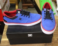 NIB DC ARGOSY VULC SHOES ADBS300195 YOUTH SIZE 5 BLACK/BLUE/RED FREE SHIPPING