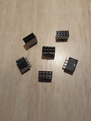 Molex 8 Pin PCIe Buchse Female GPU Strom 4,2mm in Schwarz lötbar grader Anschluß