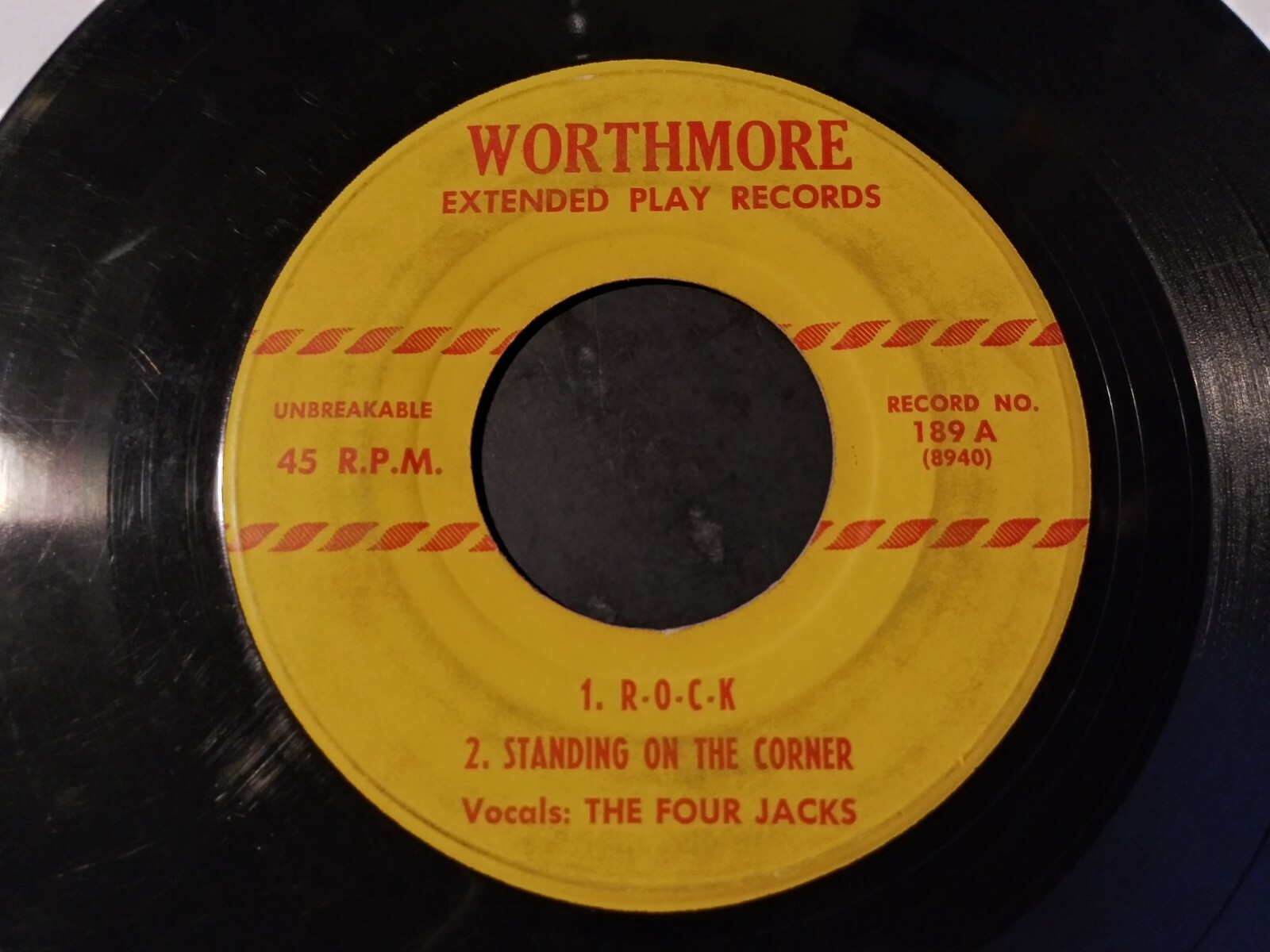 The Four Jacks & Herbie Layne VG-- RARE 45 RPM EP WORTHMORE 189 Record 1956 Rock