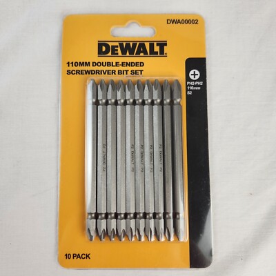 DeWalt DWA00002 Double Ended Screwdriver Bit Set 110mm/4.3'' #2 Phillips 10 pack