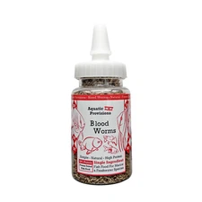 Blood Worms 0.5oz, 14.2g, Freeze Dried Fish Food for Freshwater and Marine Fish
