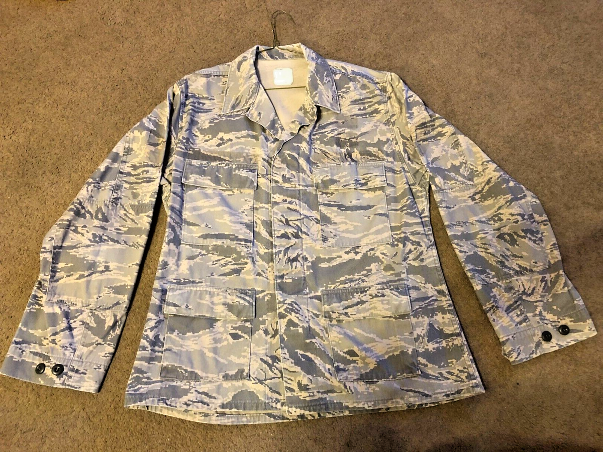 迷彩服　U.S AIRFORCE US Military Air Force Camo Fatigue Shirt Security Police
