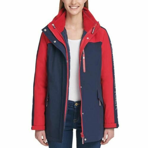 tommy hilfiger red white and blue jacket womens