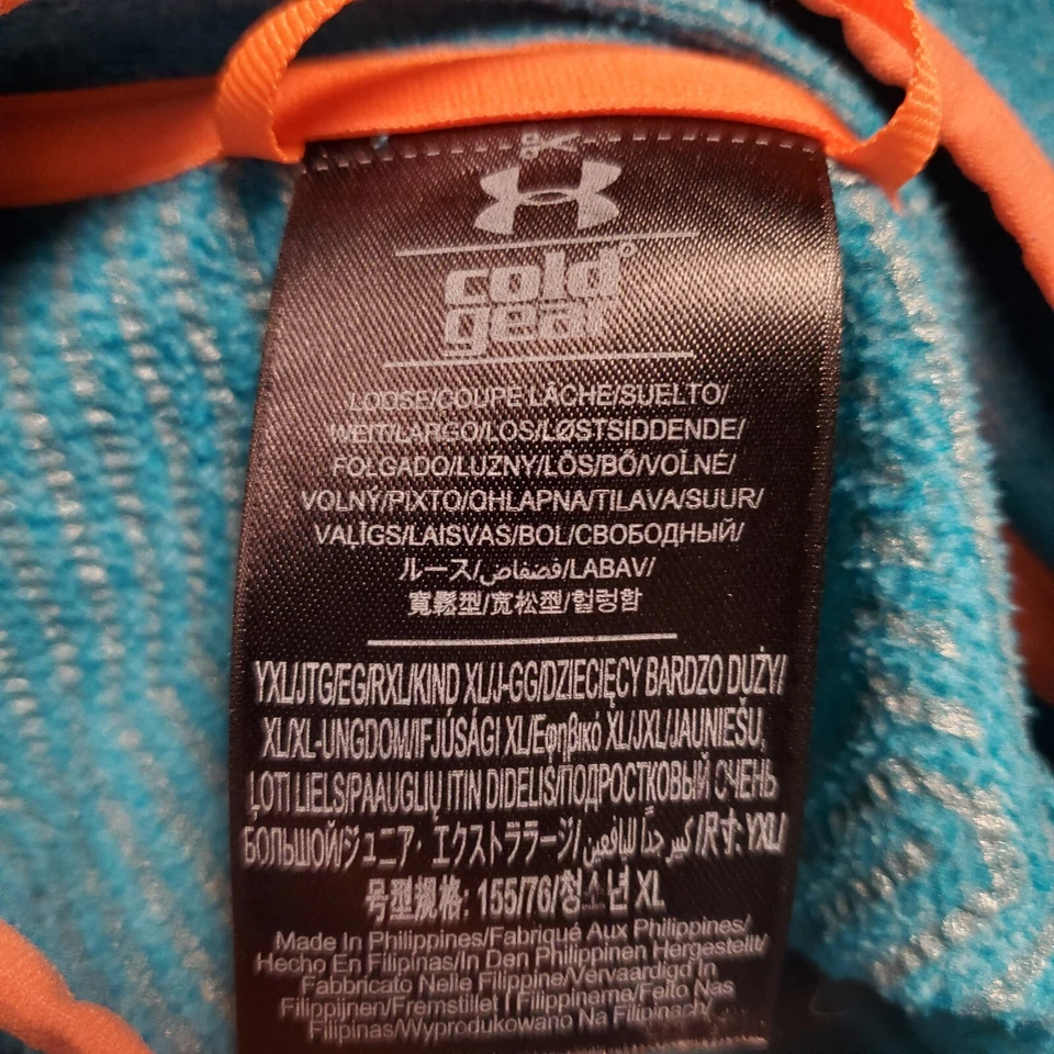 Chaqueta Under Armour Cold Gear Niñas Azul Teal Polar Cremallera Completa Talla Juvenil XL Foto 3 de 4