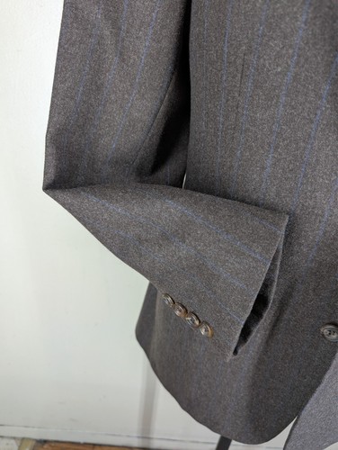 Paul Stuart 100% Pure Wool Suit Wide Lapels Pleated Pants US Size 36 Short - Picture 7 of 20