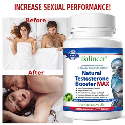BALINCER Booster Libido Uomo Miglioramento Erezione Testosterone Booster 120 Capsule