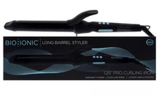 Bio Ionic Long Barrel Curling Iron 1.25" Pro Styler Open Box Special -Fast Ship