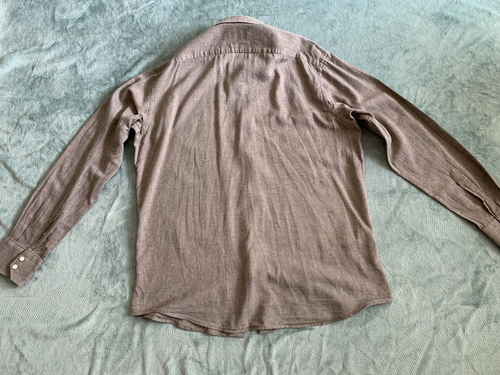 Camisa marrón Boss para hombre ajuste regular manga larga cuello abotonado - Imagen 2 de 7