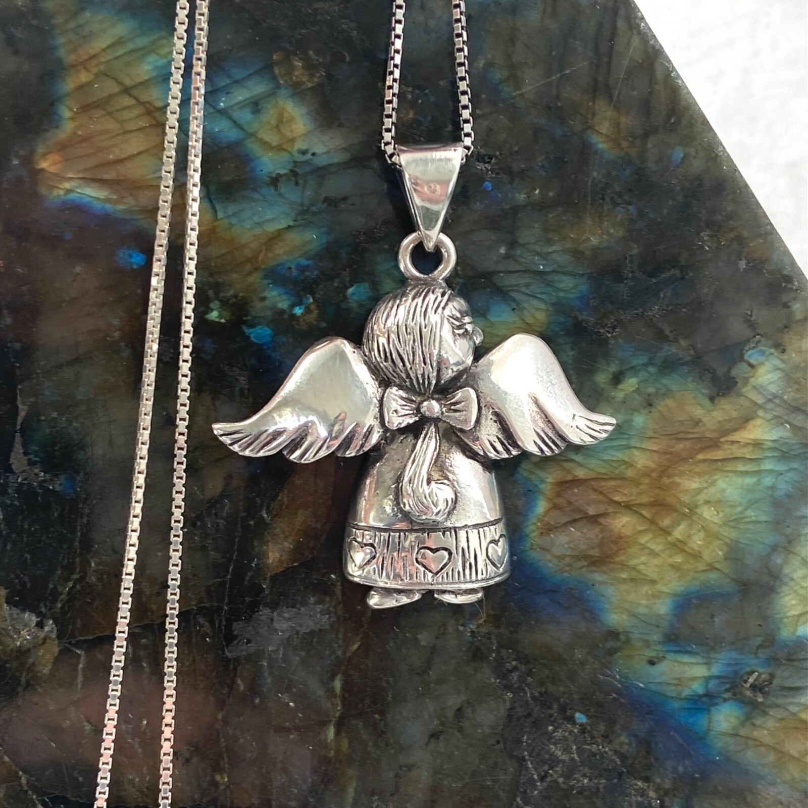 Solid Sterling Silver 925 Religious Figural Angel… - image 18