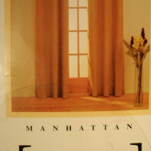 JC Penney VERATEX Brown Manhattan Grommet Curtain Panels 42 x 96 Faux Suede NEW - Picture 7 of 8