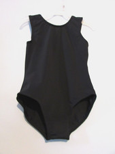 Girls Weissman Black Leotard Size Intermediate Child EUC  