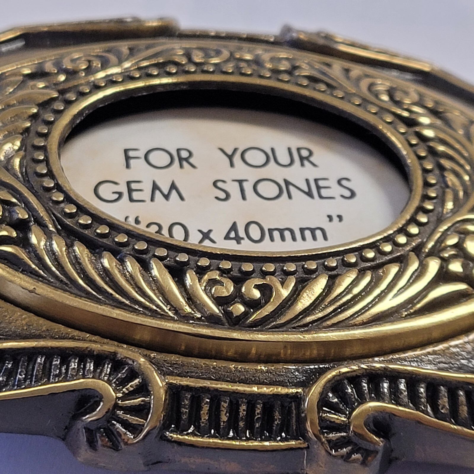 Heritage Buckles Solid Brass Gem Stone Holder 30 … - image 3