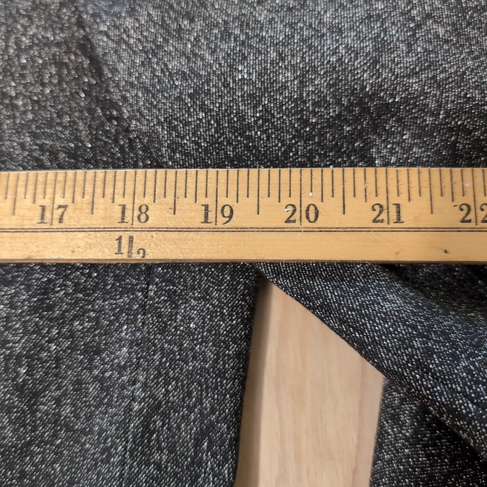 J Ferrar Sparkly Tuxedo Suit + Pants Black Silver Slim Glitter See Measurements - Image 4 of 4