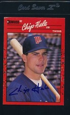 1990 Donruss #690 Chip Hale Twins Signed Auto *24948