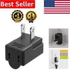 90 Degree Downward Angled 2-Prong AC Adapter - Polarized L Type Power Solution