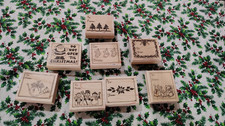 lot of 8 Christmas Holiday stampin up stampers